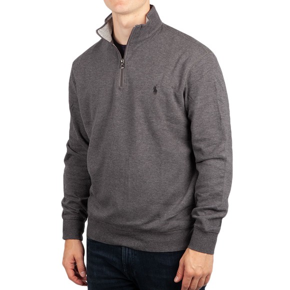 Polo Ralph Lauren Mens Blue Luxury Jersey Half Zip Sweatshirt main image