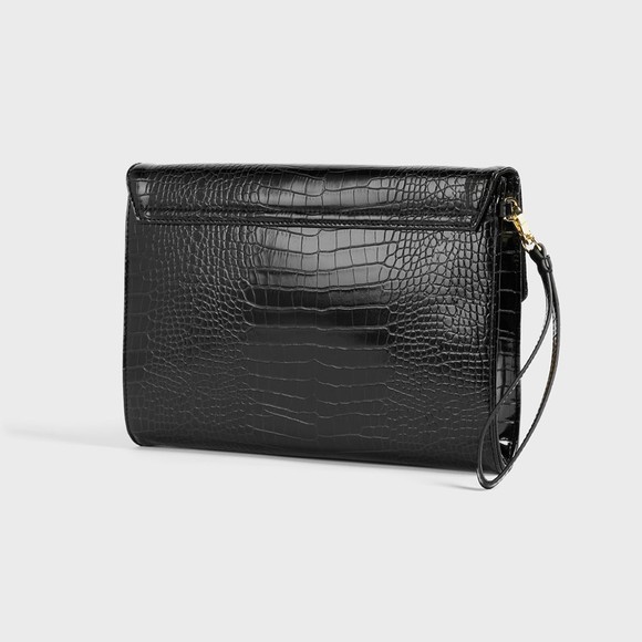 Ted Baker Womens Black Crocey Croc Detail Debossed Pouch main image