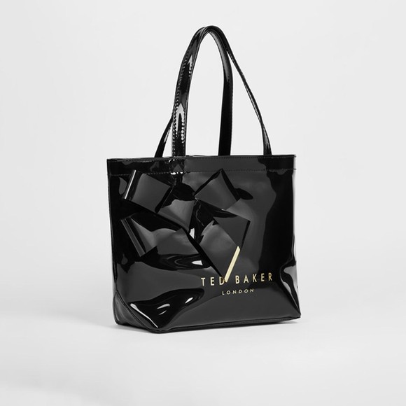 Ted Baker Womens Black Nikicon Knot Bow Small Icon Tote Bag #1