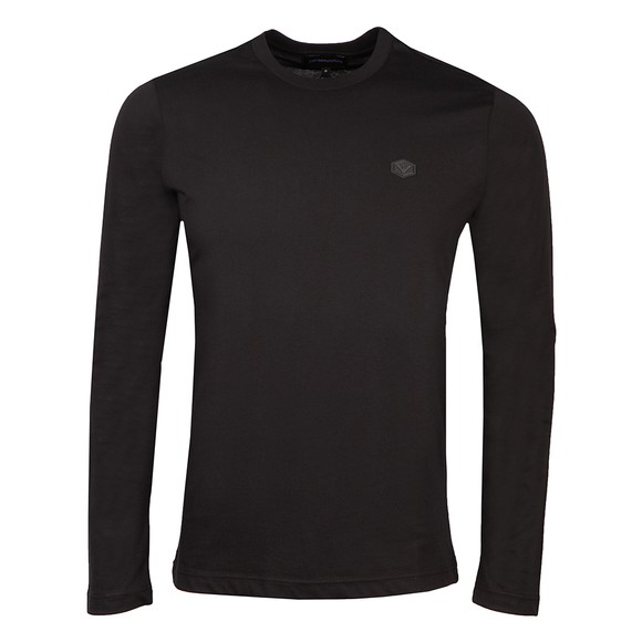 Emporio Armani Mens Black Small Crest Long Sleeve T Shirt main image