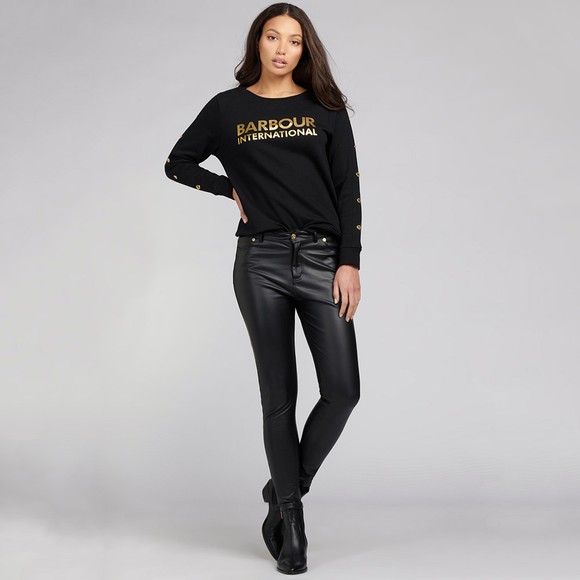 Barbour International Womens Black Reine Sweatshirt #2