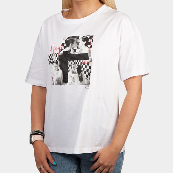 HUGO Womens White The Boxy Tee 7 #2