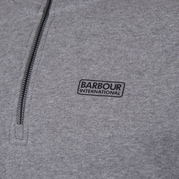 Barbour International Mens Grey 1/2 Zip Sweatshirt main image