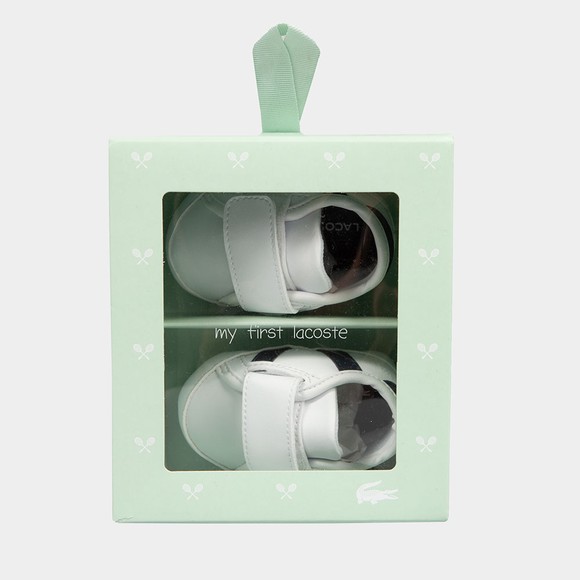 Lacoste Boys White Sideline Crib Trainer main image