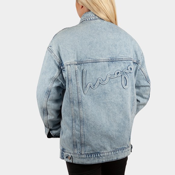 HUGO Womens Blue Giannina Denim Jacket #4