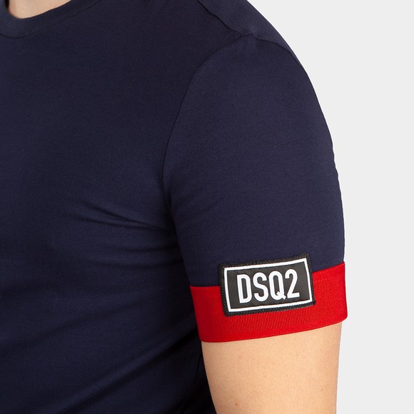 Dsquared2 Mens Blue DSQ2 Block Arm Detail T-Shirt main image