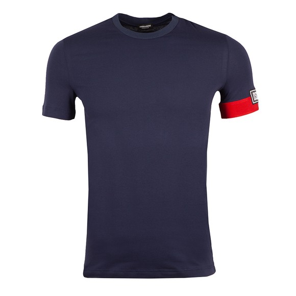 Dsquared2 Mens Blue DSQ2 Block Arm Detail T-Shirt main image