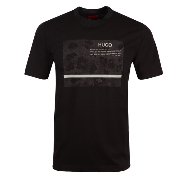 HUGO Mens Black Dentimans_X T-Shirt #1