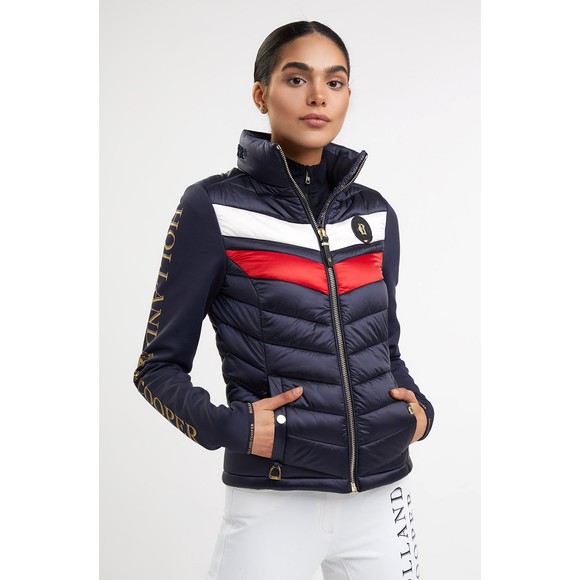 Holland Cooper Womens Blue Equi Hybrid Puffer main image