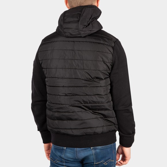 J.Lindeberg Mens Black Pierre Knitted Hybrid Jacket main image