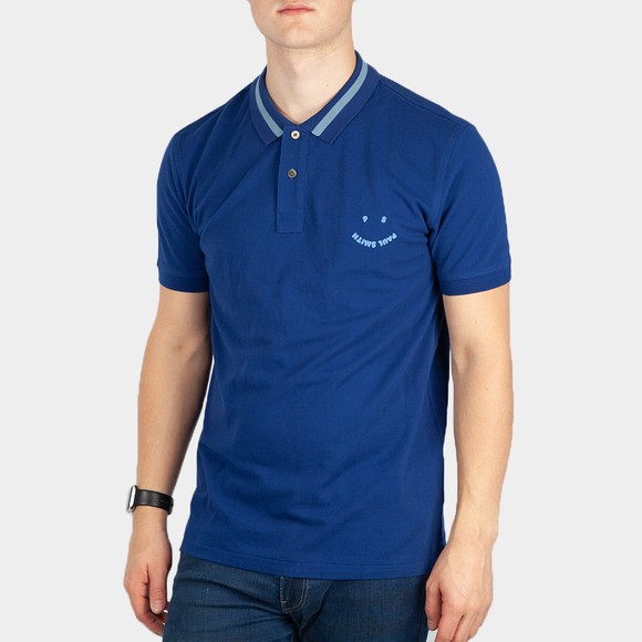 PS Paul Smith Mens Blue Slim Smiley Polo Shirt #2