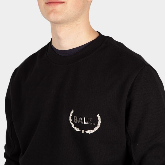 Balr Mens Black Jules Slim Crest Wreath Crew Sweatshirt #2