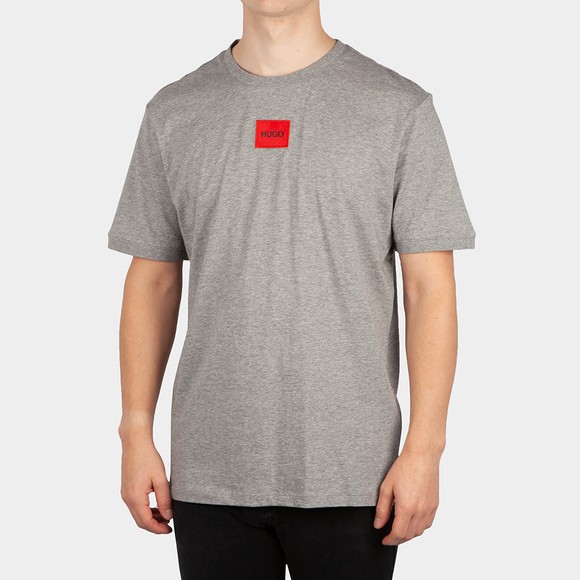 HUGO Mens Grey Diragolino T-Shirt main image