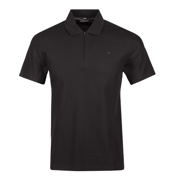 J.Lindeberg Mens Black Troy Quarter Zip Polo Shirt main image