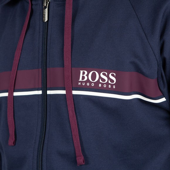 BOSS Bodywear Mens Blue Strip Logo Authentic Hoody main image