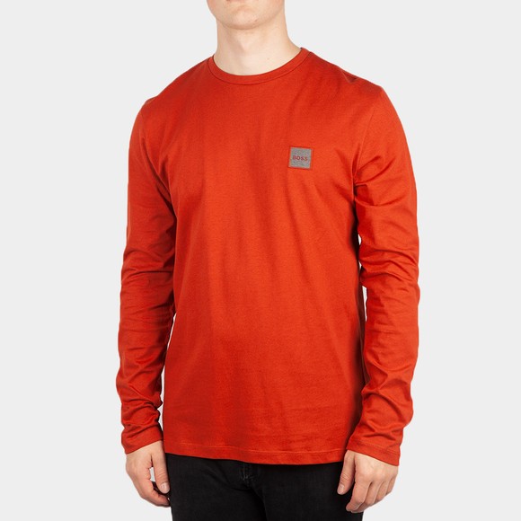 BOSS Mens Red Casual Tacks 1 Long Sleeve T Shirt #2