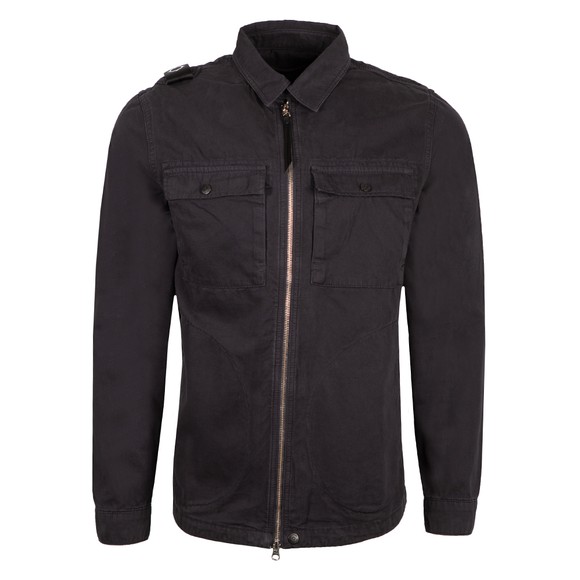 Ma.Strum Mens Blue Zip Front Overshirt #1