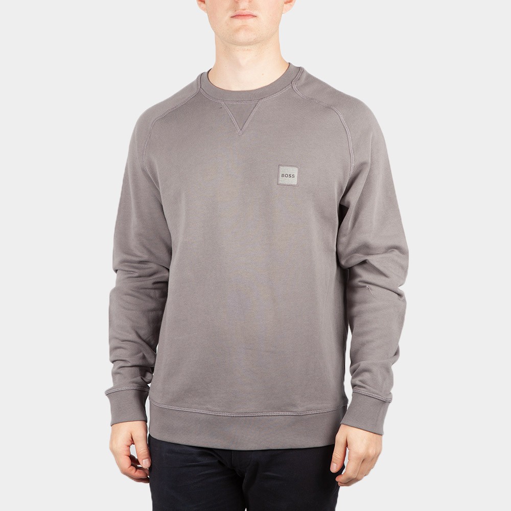 Camiseta De Estilo Occidental BOSS Westart Para Hombre - Corte Holgado, Manga Larga, Cuello Redondo