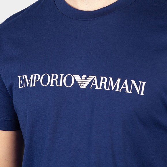 Emporio Armani Mens Blue Essential Logo T-Shirt main image