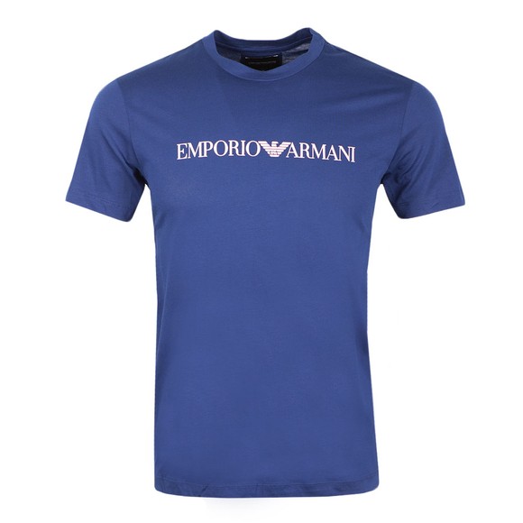 Emporio Armani Mens Blue Essential Logo T-Shirt main image