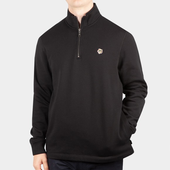 Ted Baker Mens Black Kilbrn Half Zip Sweatshirt main image