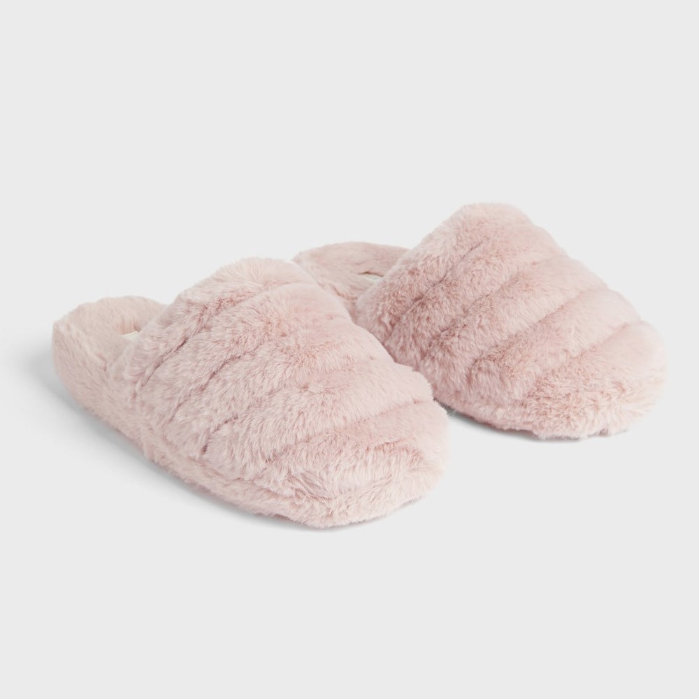 Ted Baker Lopsey Faux Fur Mule Slipper Oxygen Clothing