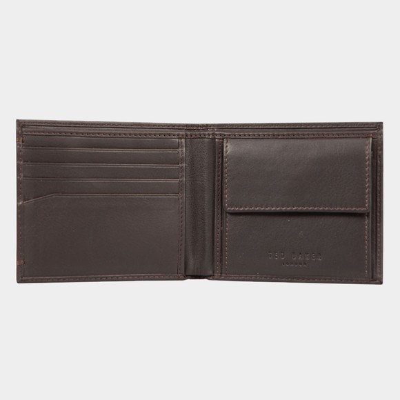 Ted Baker Mens Black Core Bi-fold Coin Leather Wallet main image
