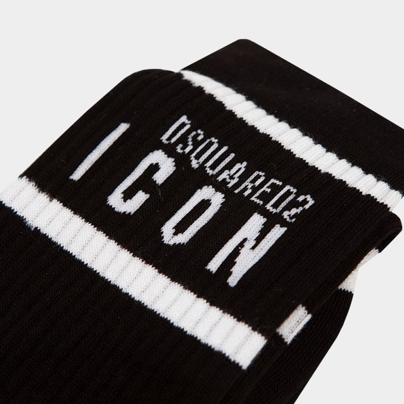 Dsquared² Mens Black Icon Sock #2