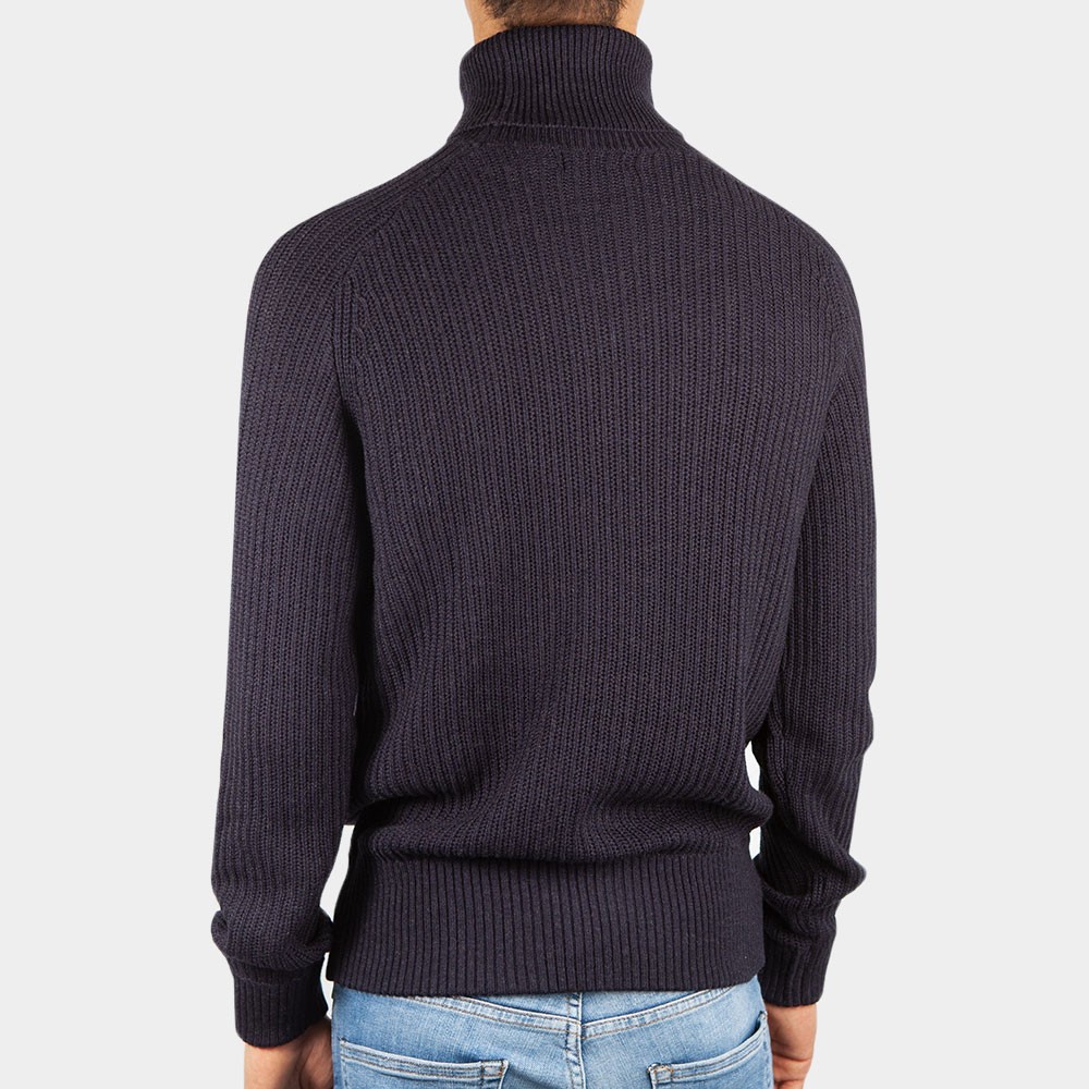 J.LINDEBERG Garrett Chunky Turtleneck Jumper - Mens in Navy - Size: XL