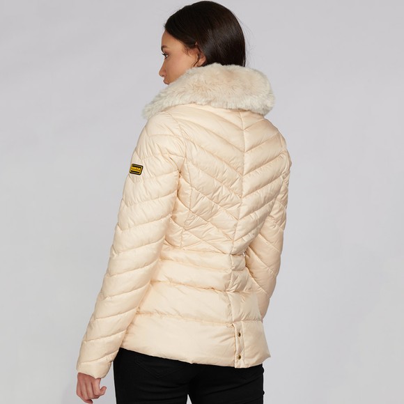 Barbour International Womens Off-White Simoncelli Quilted Jacket #4