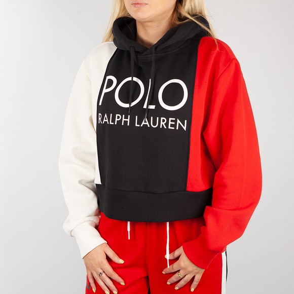 Polo Ralph Lauren Womens White Tri Colour Hoody main image