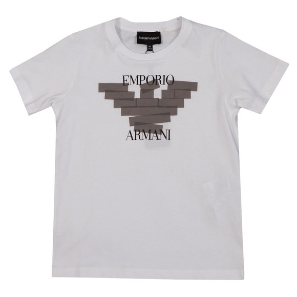 Emporio Armani Boys White Metallic Logo T-Shirt main image