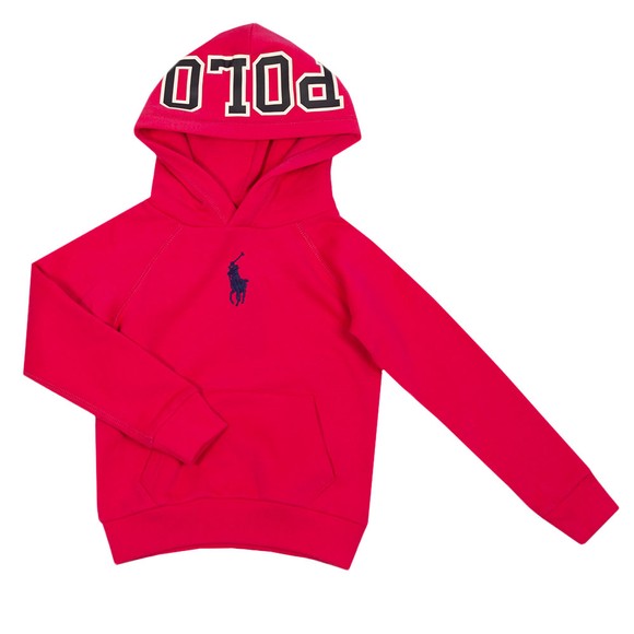 Polo Ralph Lauren Girls Pink Boston Commons Centre Logo Hoody main image