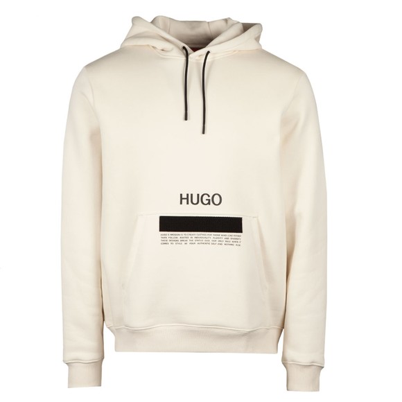 HUGO Mens Off-White Devertree Hoody main image