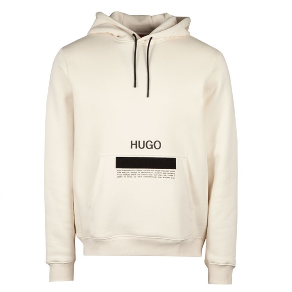 HUGO Mens Beige Devertree Hoody main image