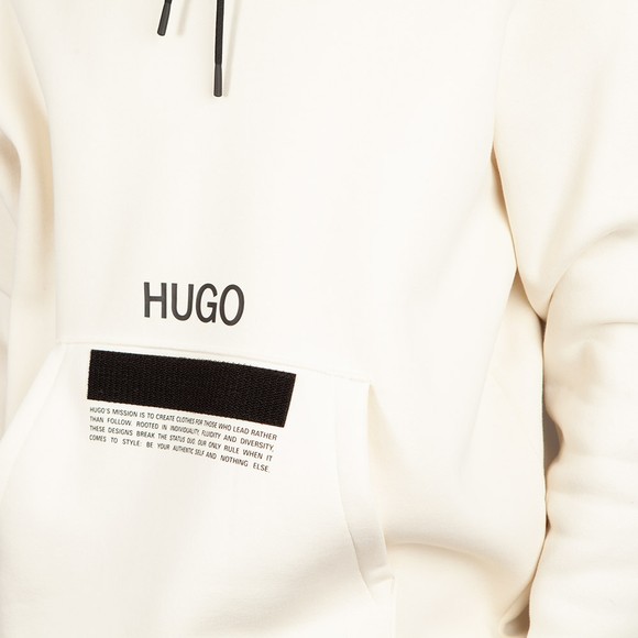 HUGO Mens Off-White Devertree Hoody main image