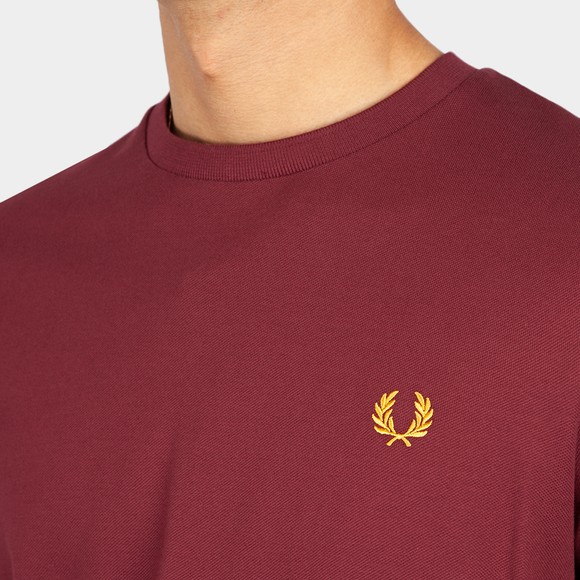 Fred Perry Mens Purple Striped Cuff T-Shirt #3