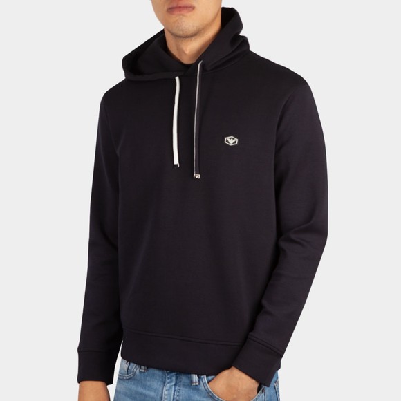 Emporio Armani Mens Blue Essential Small Logo Hoody main image