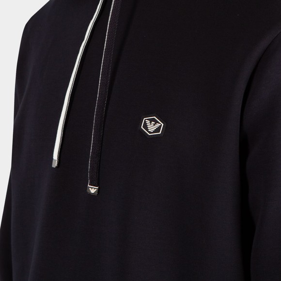 Emporio Armani Mens Blue Essential Small Logo Hoody main image
