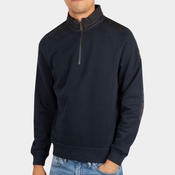 Belstaff Mens Blue Jaxon Quarter Zip Sweatshirt #2