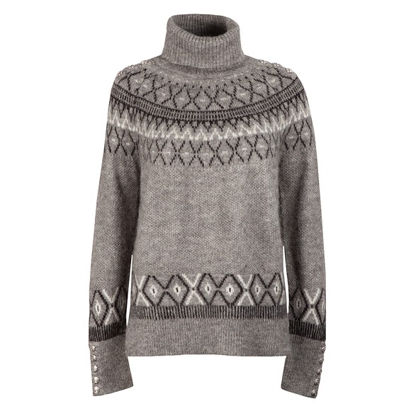 Holland Cooper Womens Grey Fairisle Knit #1