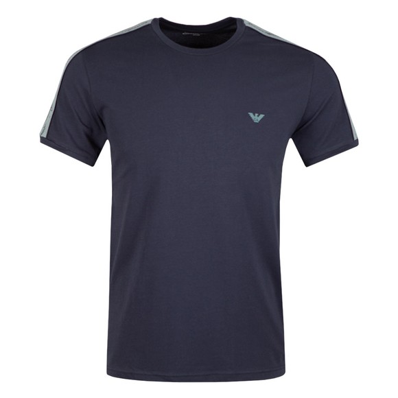 Emporio Armani Mens Blue Tape Logo Stretch T Shirt main image