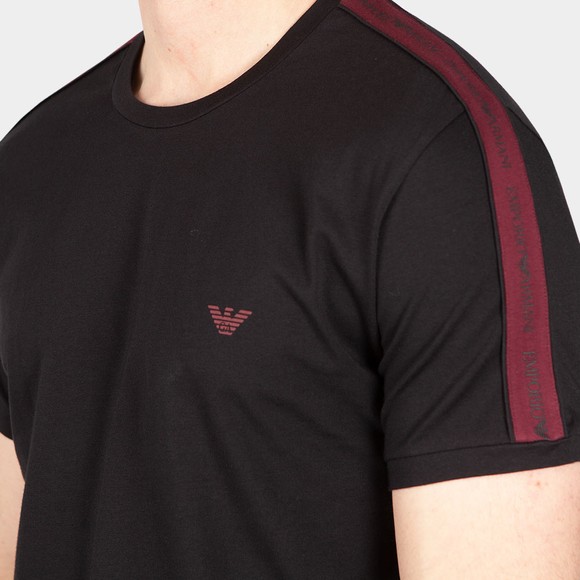 Emporio Armani Mens Black Tape Logo Stretch T Shirt main image