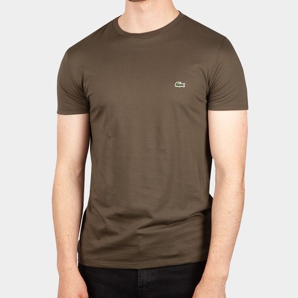 Lacoste Mens Green TH6709 Pima Cotton T-Shirt main image