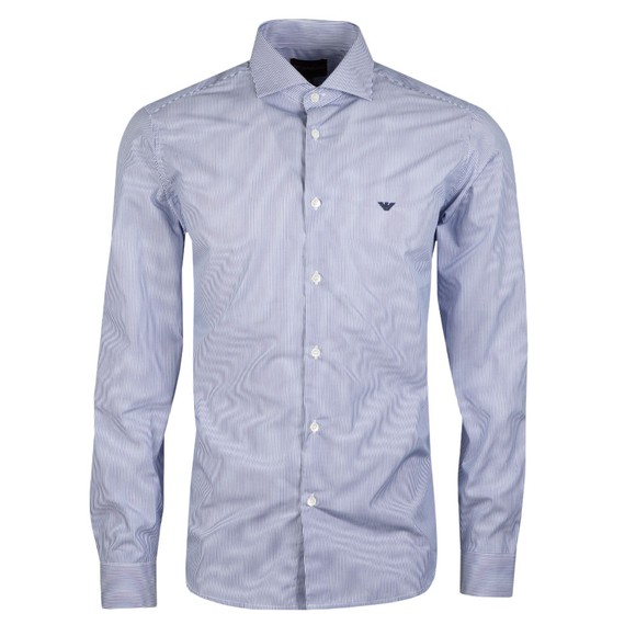 Emporio Armani Mens Blue Essential Stripe Shirt main image