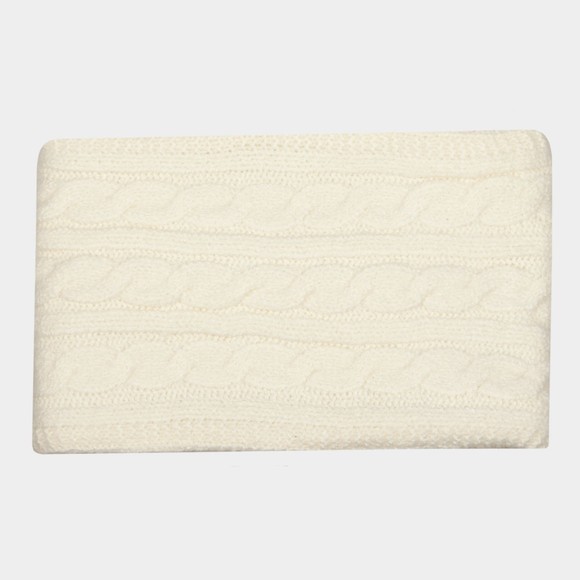 Superdry Womens White Tweed Cable Snood #3