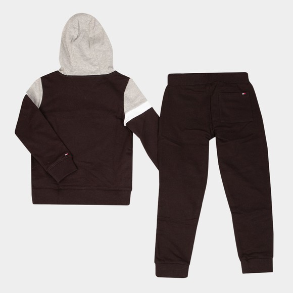 Tommy Hilfiger Kids Boys Black Hooded Colourblock Tracksuit main image