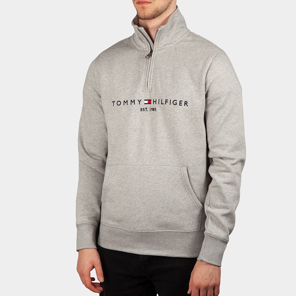 Tommy Hilfiger Logo Mockneck Half Zip | Masdings