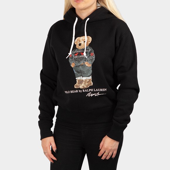 Polo Bear By Ralph Lauren Womens Black Ski Bear Hoody main image