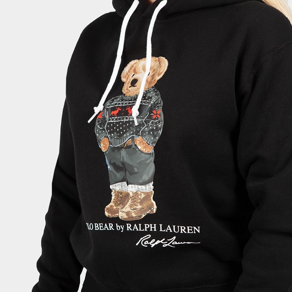 Polo Bear By Ralph Lauren Womens Black Ski Bear Hoody main image